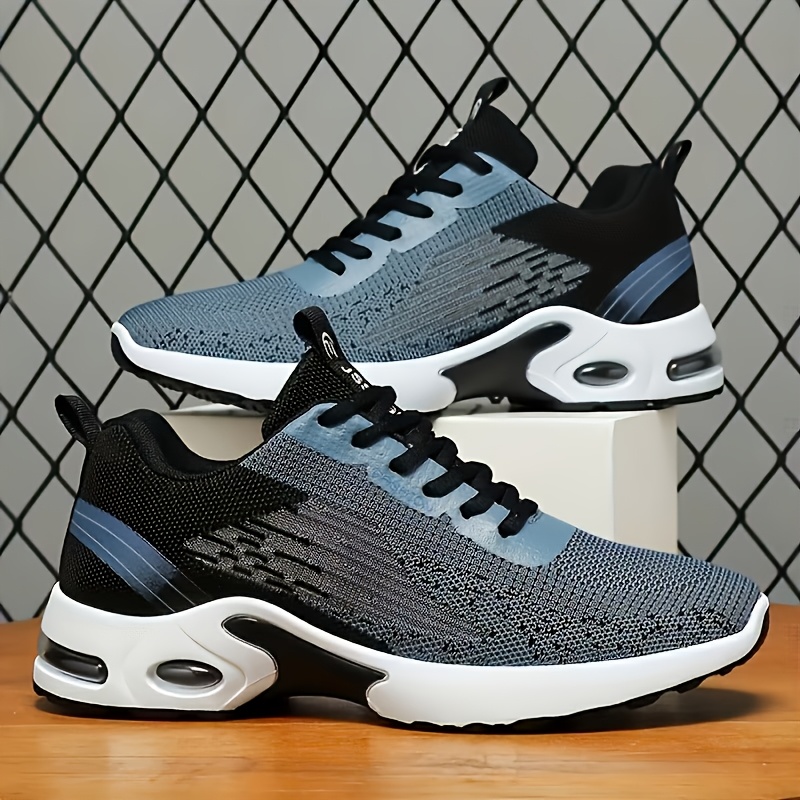 Shock Absorbing Gym Trainers - 남성용 통기성 플라잉 우븐 메쉬 러닝화,