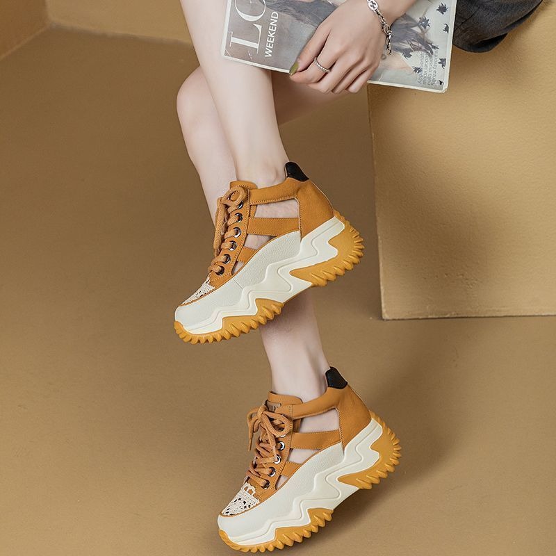 여성용 청키 플랫폼 데드 스니커즈 컬러 블록 속이 빈  - Running Shoes 리뷰 및 가격