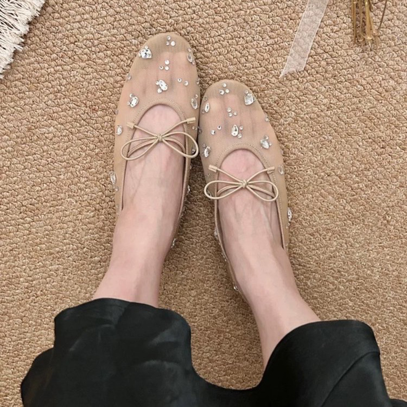 여름 우아한 여성용 반짝이는 라인스톤 리본 메쉬 블록  - Women'S Shoes 리뷰 및 가격