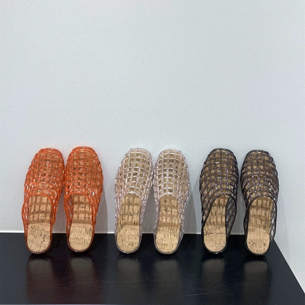 라운드 토 PVC 크리스탈 슬리퍼 논슬립 소프트 피싱넷 - Sandals 리뷰 및 가격
